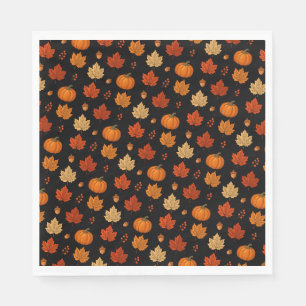 Whimsische gezellige herfst servet