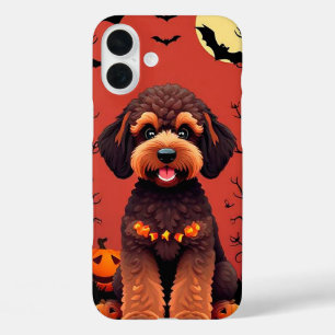 Whimsische Griezelige Puppy Kunst 👻🐶 Magische Ha iPhone 16 Plus Hoesje