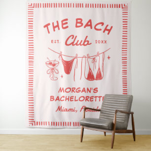 Whimsische handgetekende kust-bachelorette wandkleed