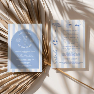 Whimsische handgetekende laatste toast aan de kust kaart