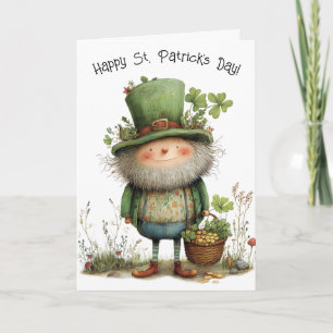 Whimsische kabouter Fijne St. Patrick's Dag Kaart