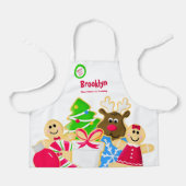 Whimsische Kerstbakkerij Cookie-uitwisseling voor Schort (Voorkant)