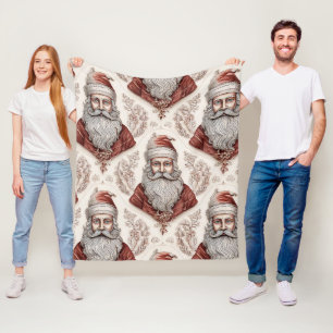 Whimsische Kerstman & Botanisch Fleece Deken