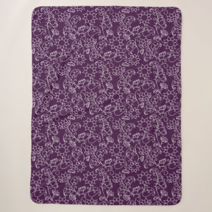 Whimsische lavendelbloesems zachte deken