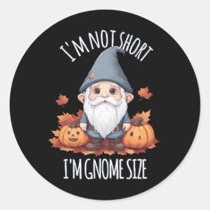Whimsische lieve kabouter in de herfst ronde sticker