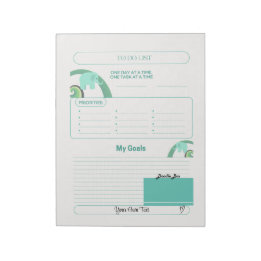 Whimsische olifant takenlijst planner notitieblok