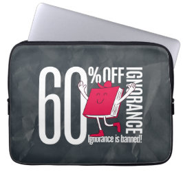 Whimsische Retro Onwetendheid Is Verboden Laptopho Laptop Sleeve