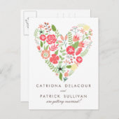 WHIMSISCHE SPRINGSTROMEN BEWAREN HET DATUM BRIEFKA AANKONDIGINGSKAART (Voorkant / Achterkant)