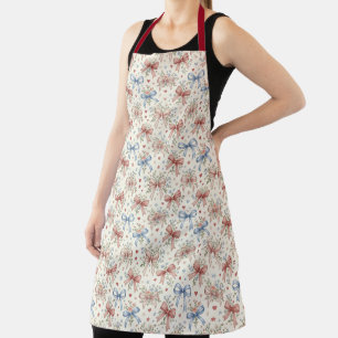 Whimsische strikpatroon tuin stijl schort