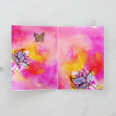 WHIMSISCHE STROMEN EN BUTTERFLIES / Moederdag Kaart (Binnen)