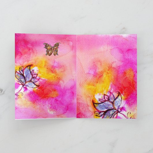 WHIMSISCHE STROMEN EN BUTTERFLIES / Moederdag Kaart (Binnen)