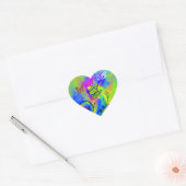 WHIMSISCHE STROMEN EN GOUDE BUTTERFLES MONOGRAM HART STICKER (Envelop)