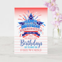 Whimsische verjaardag met vuurwerk op 4 juli