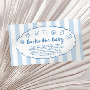 Whimsische Zeeschelp Babyshowerboeken Voor Baby Informatiekaartje