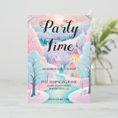 Whimsland Winter Wonderland Noël Invitation (Debout devant)