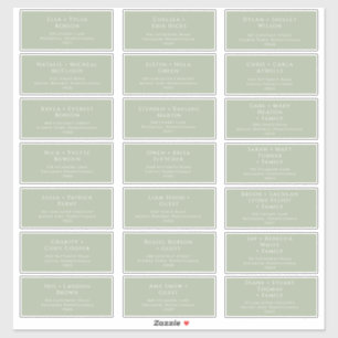 Whimssage Script Sage Mariage Étiquettes de adress