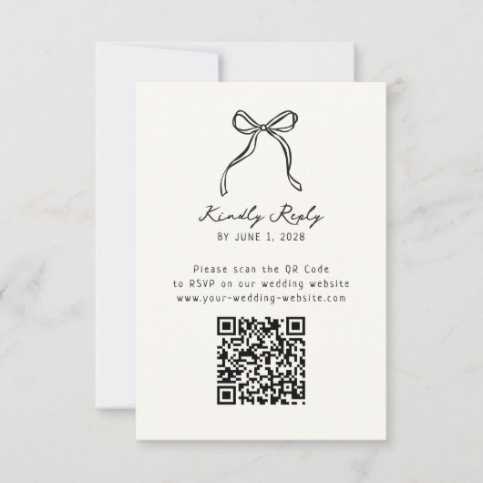 Whimssc, Mariage à main code QR Rsvp (Devant)