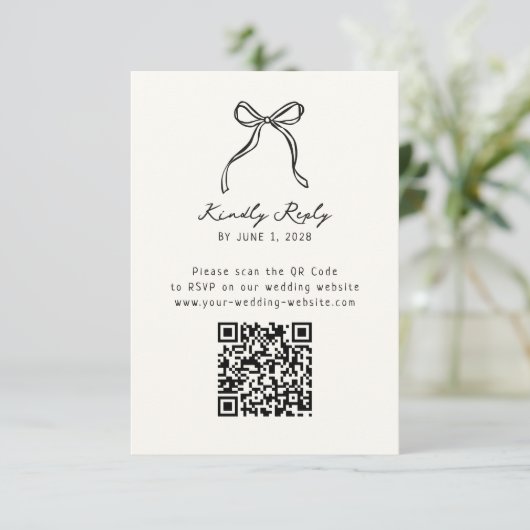Whimssc, Mariage à main code QR Rsvp (Debout devant)