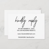 Whimsscalgraphy Mariage Website RSVP Card (Devant / Derrière)