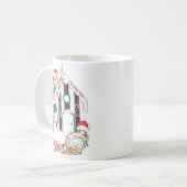 Whimssical Christmas Alaska Wildlife Coffee Mug (Devant gauche)