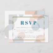 Whimsstel Pastel Confetti Points Repas Choix RSVP (Devant / Derrière)