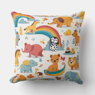 "Whimsy à double face : coussin de charme de dessi