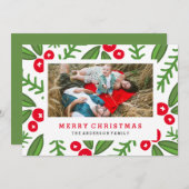 Whimsy Berries Carte photo de vacances (Devant / Derrière)