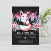 Whimsy Boho Fox Verjaardag digitaal Kaart (Staand voorkant)