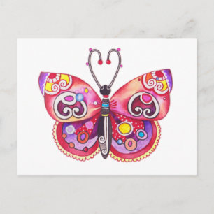 Whimsy Butterfly Briefkaart