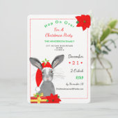 Whimsy Christmas Rabbit Invitation d'animaux de bo (Debout devant)