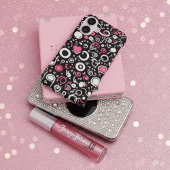 Whimsy Doodle Vibes – Abstract Hearts & Spirals iPhone 16 Hoesje