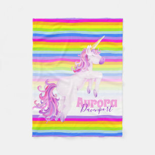 Whimsy eenhoorn galop regenboog naam deken