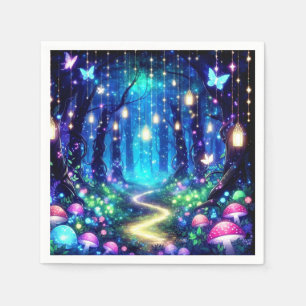 Whimsy Elegant Enchanted Forest Baby shower Servet