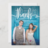 Whimsy en Charm | Twee foto-bruiloft Dank u Bedankkaart (Voorkant)