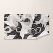 Whimsy en noir et crème Baroque (Serviette à main)