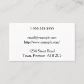 Whimsy en Plain Orthopedisch Chirurg Visitekaartje (Achterkant)