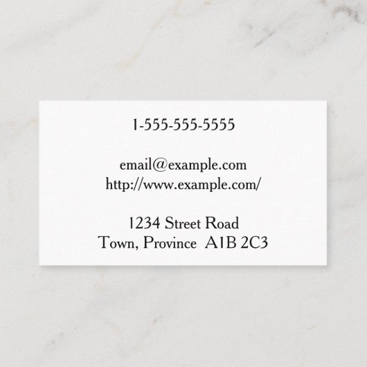 Whimsy en Plain Orthopedisch Chirurg Visitekaartje (Achterkant)