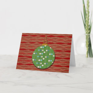 Whimsy en Retro Kerstversiering Kaart