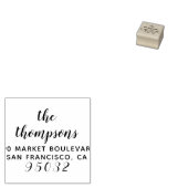 Whimsy Familienaam Custom Return-adres Rubberstempel (Gestempeld)