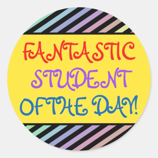 Whimsy "FANTASTISCHE STUDENT VAN DE DAG!" Sticker (Voorkant)