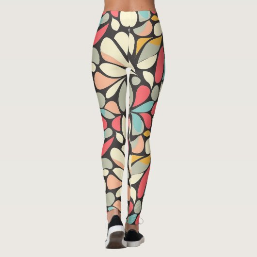 Whimsy Floral  Mode Pattern Leggings (Achterkant)