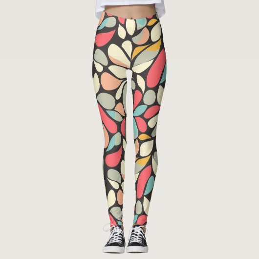 Whimsy Floral  Mode Pattern Leggings (Voorkant)