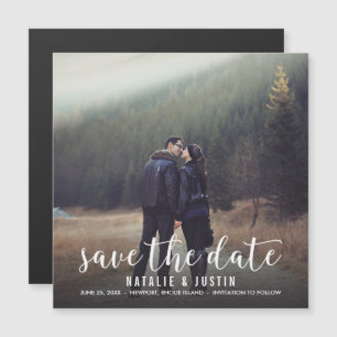 Whimsy Foto Save the Date Announding Magnetische Uitnodiging