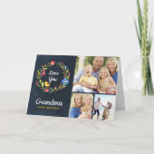 Whimsy Garden Wreath Carte photo d'anniversaire (Devant)