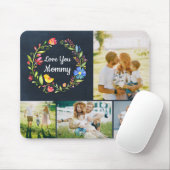 Whimsy Garden WreatMoederdag Foto Gift Mouse Muismat (Met muis)