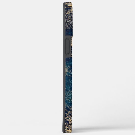 Whimsy Gold Glitter Drocatcher Feathers Mandala Case-Mate iPhone Case (Achterkant / Rechts)