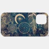 Whimsy Gold Glitter Drocatcher Feathers Mandala Case-Mate iPhone Case (Achterkant (horizontaal))