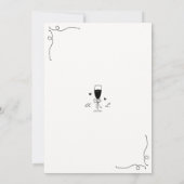 Whimsy Hand Getrokken Liefde En Pizza Engagement P Kaart (Achterkant)