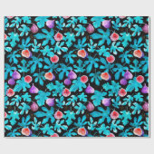 Whimsy Hand-getrokken Waterverf Vijgen Fruit Blade Cadeaupapier (Vlak)