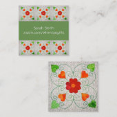 Whimsy Heart Quilt Visitekaartjes (Voorkant / Achterkant)